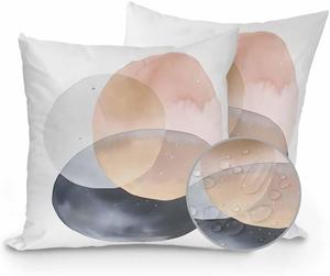 Huotupsine Декоративные подушки для улицы Waterproof с геометрическим рисунком, 2 шт Pink