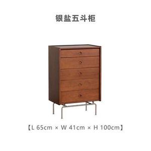 Yu Senyi Комод 120 см для гостиной, спальни, малогабаритной квартиры, ретро, 6 ящиков, черный, полностью собран