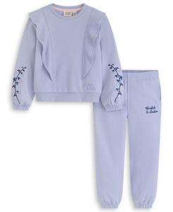 Комплект из двух предметов для девочек 2T-4T: футболка с длинными рукавами и спортивные штаны SCOTCH & SODA, Sweet Lavender