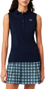 Женская поло для гольфа Lacoste Sport Slim Fit с защитой от ультрафиолета и эластичным кроем, Navy Blue