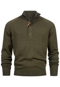 Свитер INDICODE JEANS INRajas, темно-зеленый