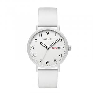 Disney Часы Quartz Movement Silicone Strap Watch Women's Watch White Dial, White Dial White Rubber Strap