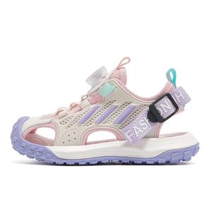 Детские сандалии с низким верхом, устойчивые к истиранию и отскоку, дышащие D&W, розовый/фиолетовый