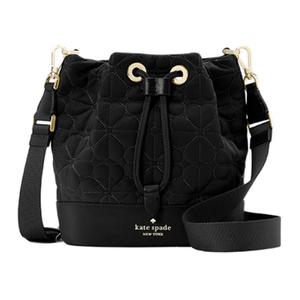 Kate Spade Женская мини-сумка кроссбоди из цветочной ткани черная