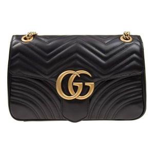 Сумка marmont medium matelasse shoulder bag 'black' Gucci, черный