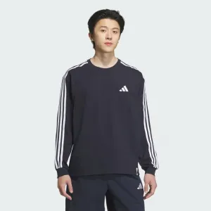 Футболка с длинным рукавом adidas Essentials Plus свободного кроя с тремя полосками