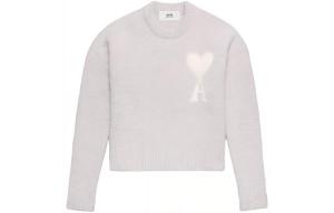 Вязаный свитер ami AMIPARIS, серый