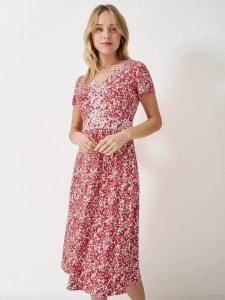 Платье Myla Kylie из джерси с цветочным принтом Crew Clothing, Red