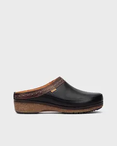 Женские кожаные сабо со съемной стелькой Memory Foam Pikolinos, черный