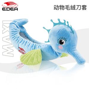 EDEA Детский набор для фигурного катания Italian Figure Skating Ice Skate Set, плюшевый с животными, с полотенцем для впитывания, Seahorse