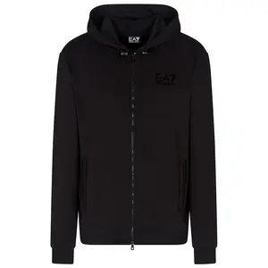 Толстовка EA7 EMPORIO ARMANI Train Lux Mod Pl St full zip, черный