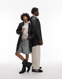 Водонепроницаемая длинная куртка унисекс Rains 12020 черного цвета