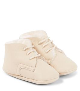 Детские кожаные пинетки Pèpè, цвет cipria