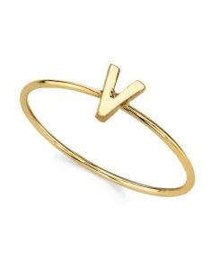 Кольцо с инициалами из 14-каратного золота 2028, v