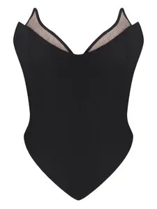 Топ с вырезом в форме сердца Nuè, черный