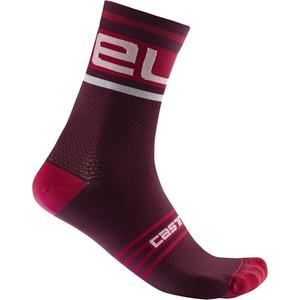 Носки Castelli Prologo 15 Castelli, Bordeaux/White