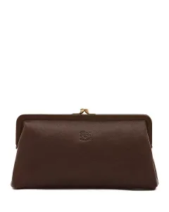 Классический кожаный клатч Manuela Il Bisonte, коричневый