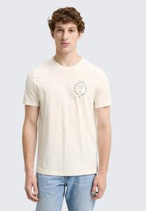 Футболка TOM TAILOR DENIM Print T-shirt, Gardenia White/White