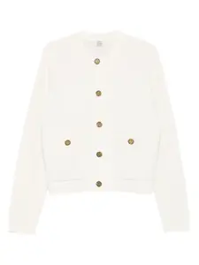 Кардиган с накладными карманами TOTEME, белый