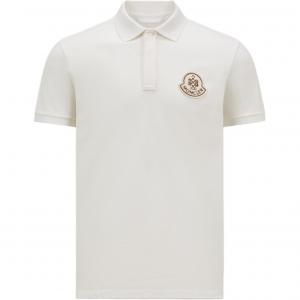 Хлопковая поло с аппликацией Year Of The Snake Moncler, белый