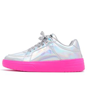 Singing Нескользящие, легкие, поддерживающие, низкие, унисекс, кроссовки для скейтбординга, ослепительно серебристо-розовые