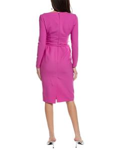 Платье-футляр Oscar de la Renta из смесовой шерсти, фиолетовый