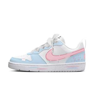 Nike Court Borough Pink Rabbit Light Cloud детские скейтерские кроссовки для подростков
