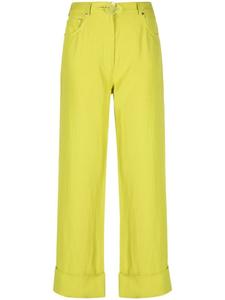 Stella McCartney прямые брюки с завышенной талией, зеленый