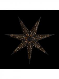 Sterntaler Декоративная звезда | Бумажная рождественская звезда | Бархат | Складная звезда | Черная | 75 см