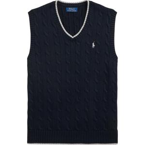 Вязаный майка с V-образным вырезом Polo Ralph Lauren, синий