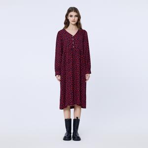 Свободное платье-рубашка в стиле ретро S&J Weekends, красный