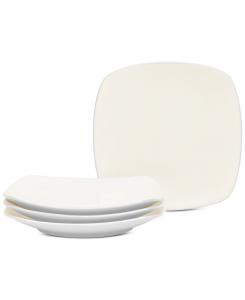 Набор квадратных обеденных тарелок Colorwave, 4 штуки Noritake, White