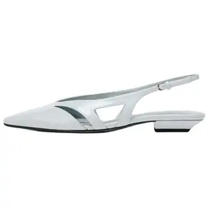 Повседневные туфли женские светло-серые 2 см ZARA, Light Gray