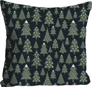 Декоративная подушка Queence "Янник", чехол на подушку без наполнения, 1 шт 40х40 см, зеленый