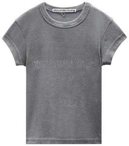Футболка Alexander Wang Hotfix Graphic Tee, серый