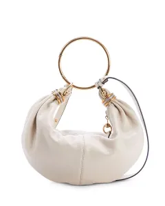 Маленькая сумка-хобо с браслетом Chloé, белый