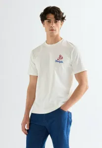 Футболка с коротким рукавом и вышивкой, стандартного кроя, с принтом. Wrangler, Worn_White