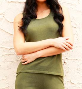 Вязаный топ цвета Sage Angel Apparel