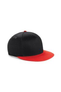 Молодежная кепка Snapback в стиле ретро Beechfield, черный