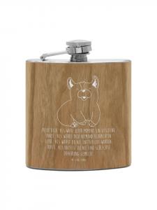 Mr. & Mrs. Panda Фляжка из нержавеющей стали, сделанная из шерсти корги, с надписью коричневого цвета