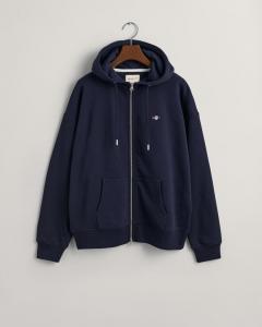 Толстовка с капюшоном на молнии GANT Zip-Up Hoodie, морской синий