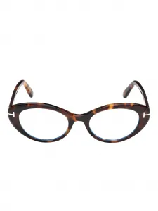 Очки в форме "кошачий глаз" с отделкой на шарнирах Tom Ford, коричневый