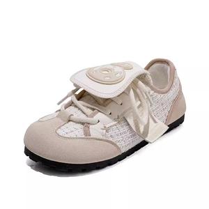 Скользоустойчивые, легкие и дышащие женские лоу-топ скейтборд кеды Alxnan, Ecru