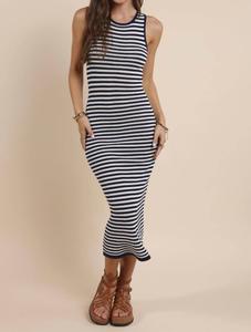 Платье миди Silvia темно-синего/белого цвета Sadie & Sage, темно-синий/белый