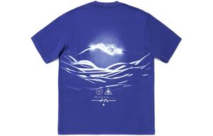 Мужская футболка LiNing с приспущенными плечами, фиолетово-синего цвета