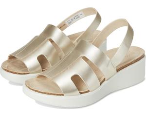 Туфли ECCO Flowt Wedge Cork Oasis Sandal, цвет Pure White Gold/Pure White Gold