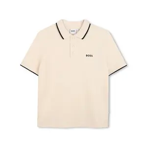 Поло с коротким рукавом BOSS J53169, бежевый