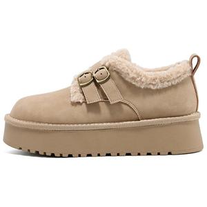 Женские зимние ботинки DAPHNE длиной до щиколотки на платформе, бежевый