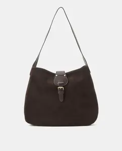 Кожаная сумка через плечо с пряжкой Tintoretto, шоколадный