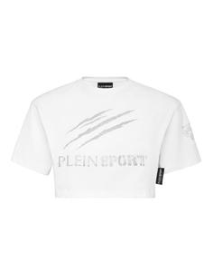 Укороченный топ Plein Sport Top Scratch, белый